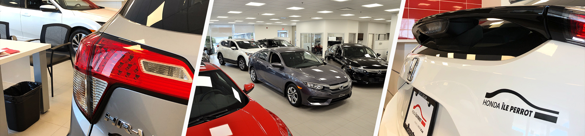 several honda vehicles in the honda blainville and honda ile perrot dealerships