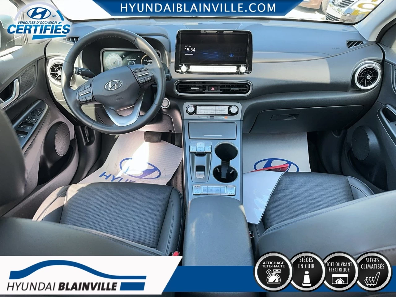 2022 Hyundai Kona electric ULTIMATE, TOIT, CUIR, HUD, APPLE ET ANDROID Image principale