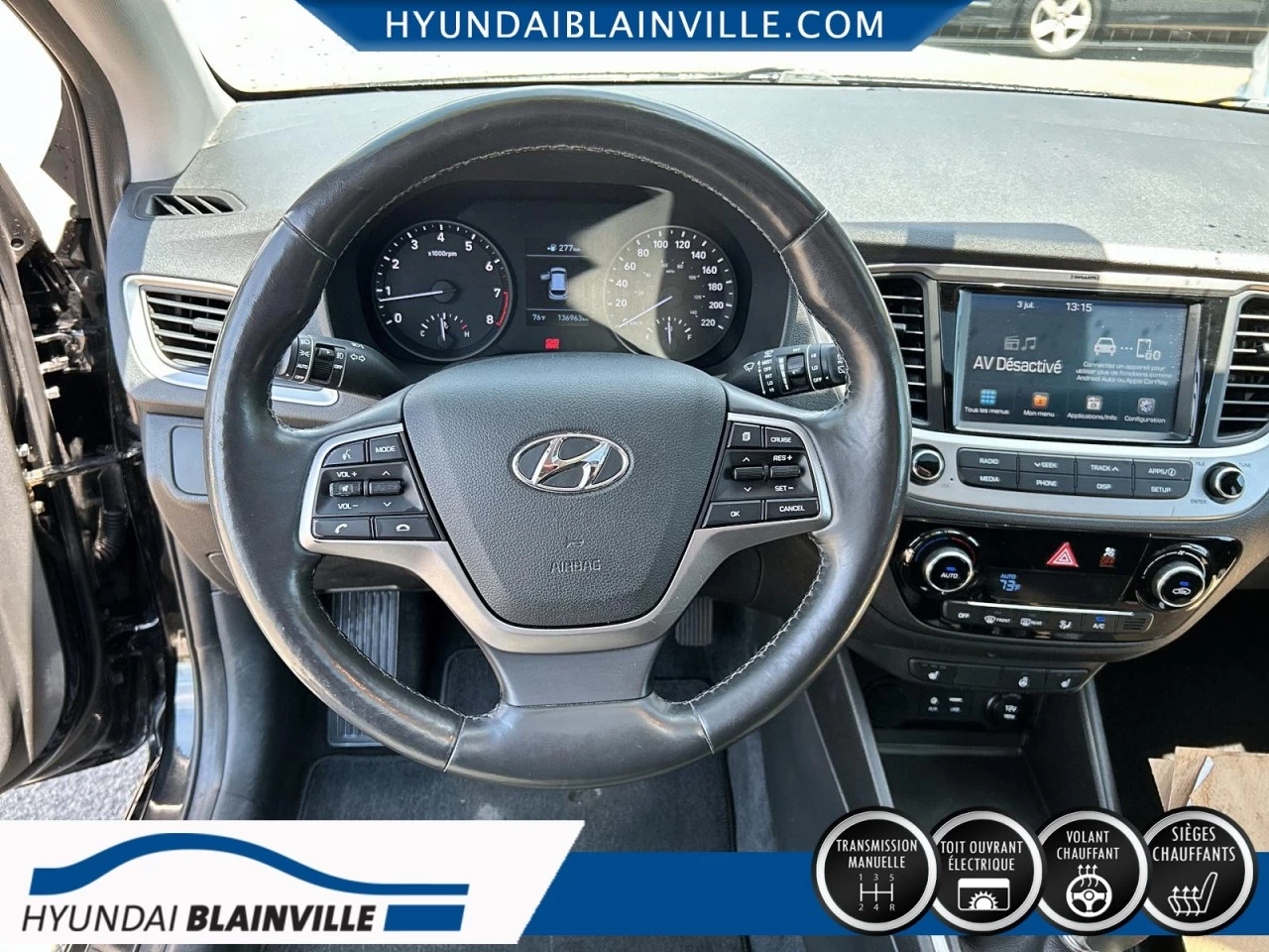 2019 Hyundai Accent ULTIMATE, MANUELLE, TOIT OUVRANT+ Main Image