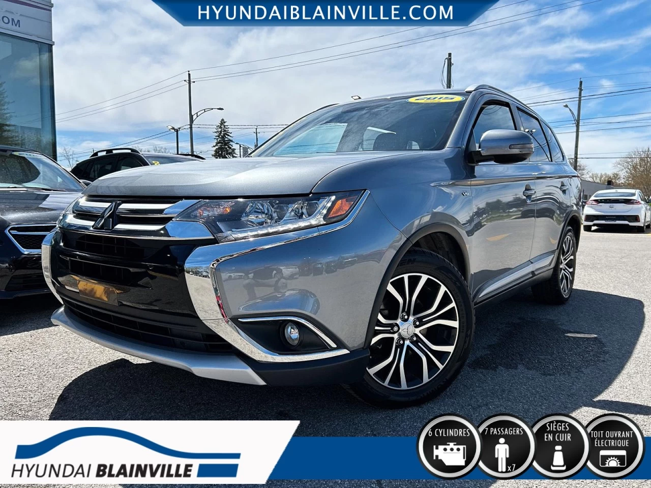 2016 Mitsubishi Outlander GT, V6, AWD, 7 PASSAGERS, CUIR, TOIT OUVRANT+ Image principale