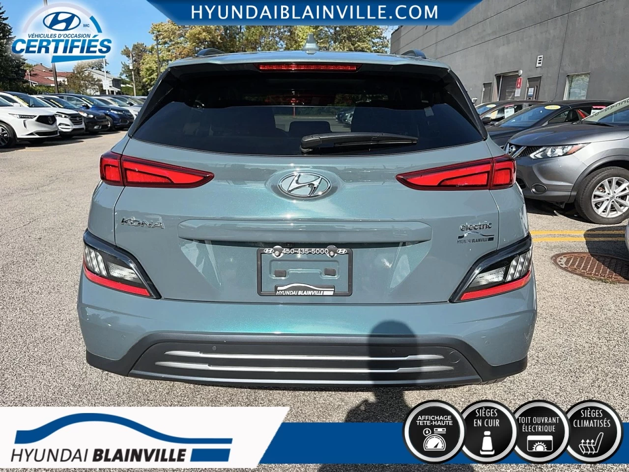 2022 Hyundai Kona electric ULTIMATE, TOIT, CUIR, HUD, APPLE ET ANDROID Image principale