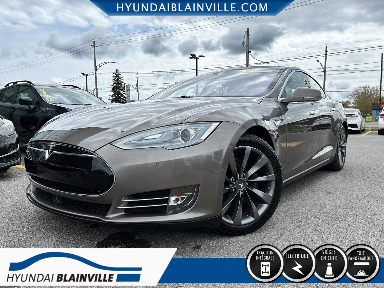 Tesla 2016 Model S 90D, AWD, CUIR, TOIT PANO, NAVIGATION+